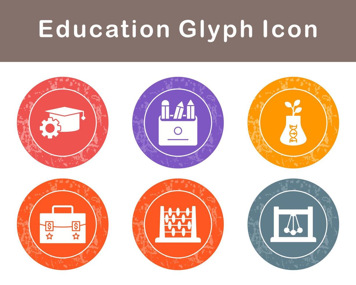 conjunto de iconos de vector de educación