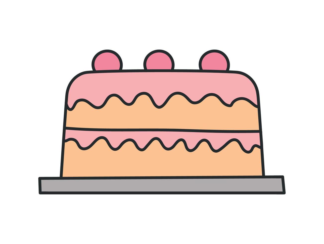 birthday cake design vector