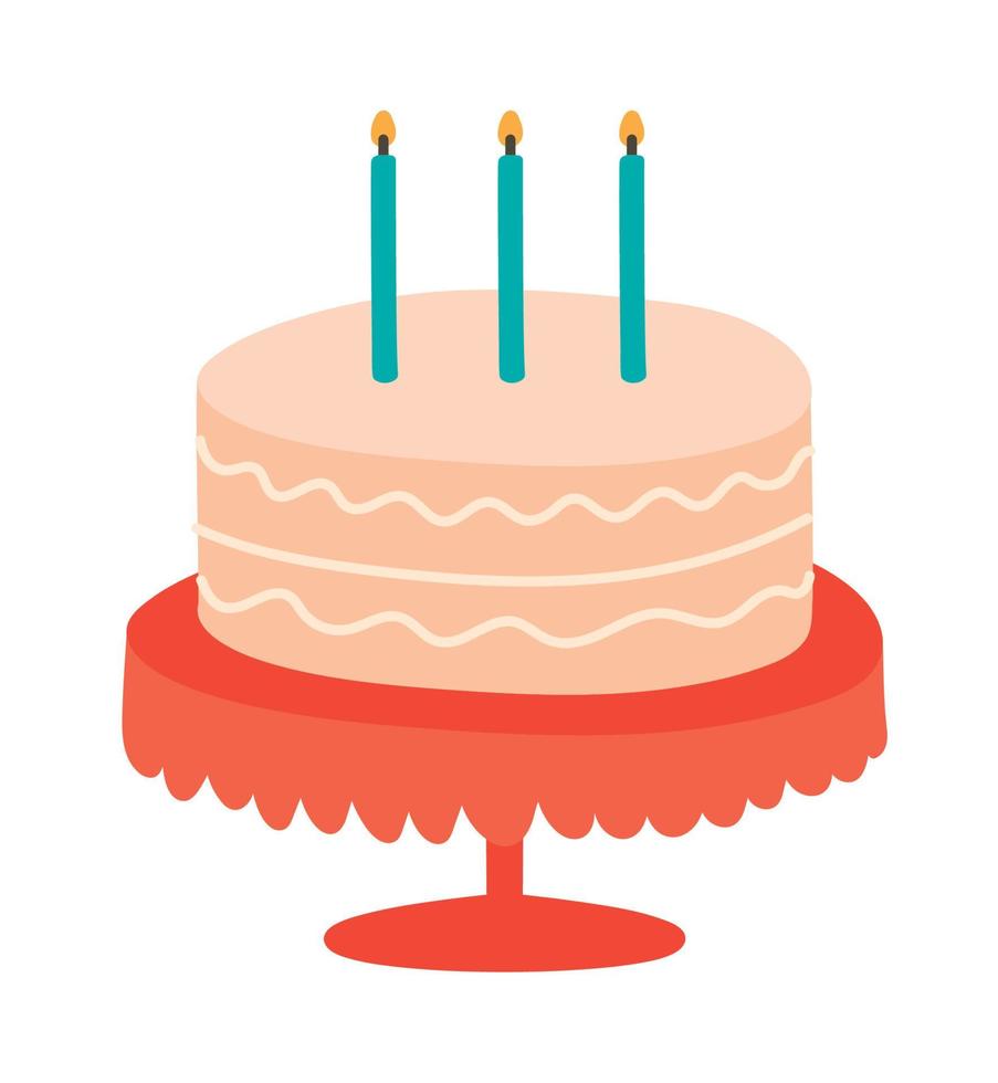 colorful birthday cake vector