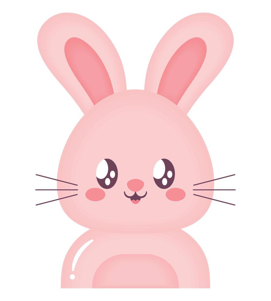 pink baby rabbit vector