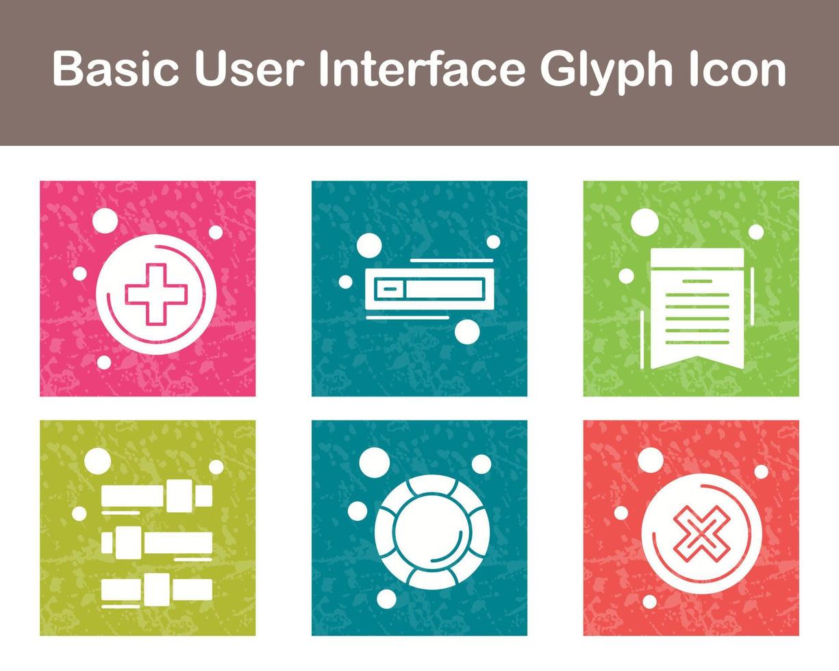 Basic User Interface Vector Icon Set