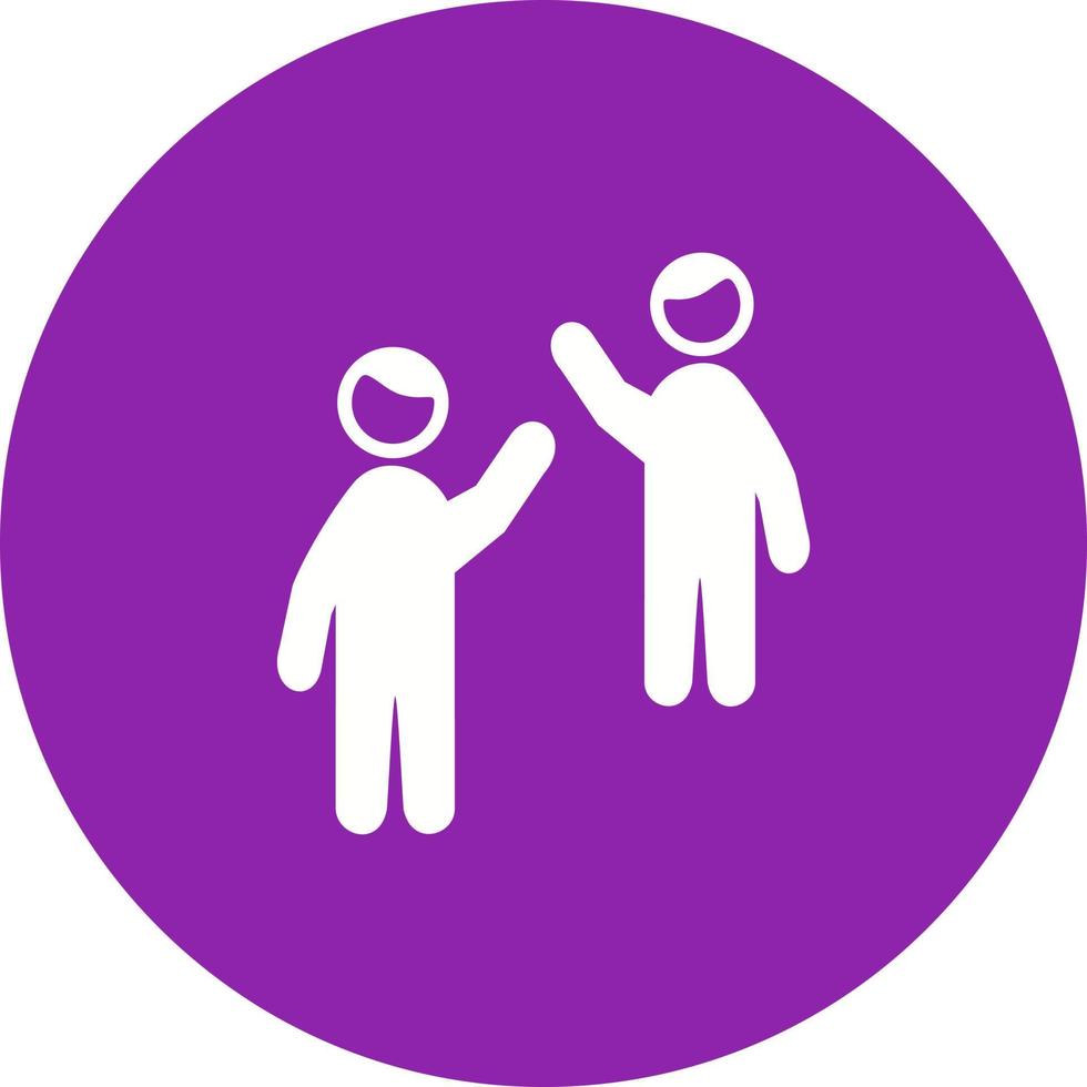 Waving to people Unique Vector Icon