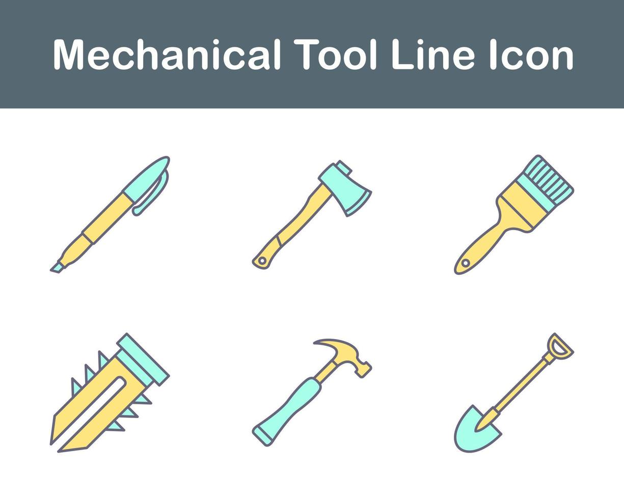 Mechanical Tool Vector Icon Set