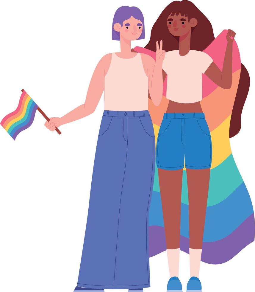 lesbian couple design vector