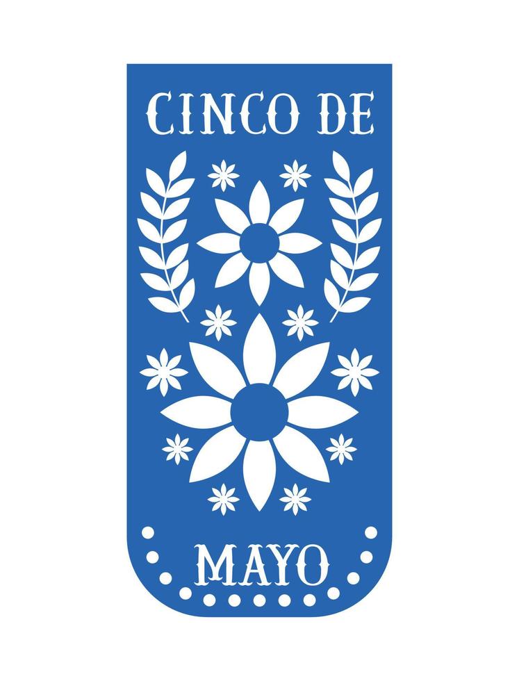 cinco de mayo garland design vector