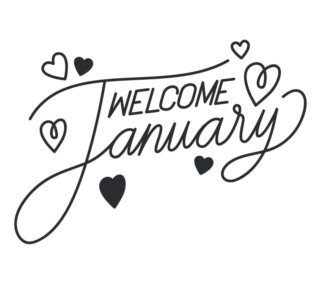 design of welcome junuary vector