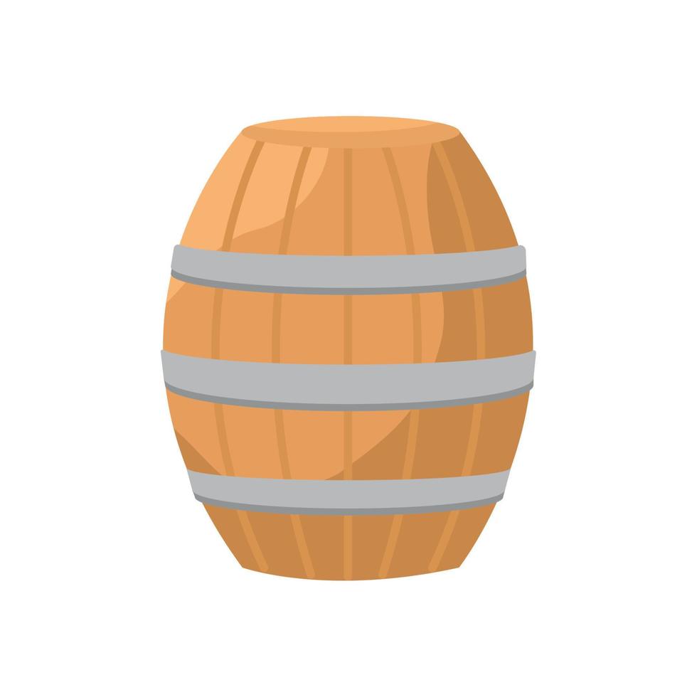 wooden barrel design vector