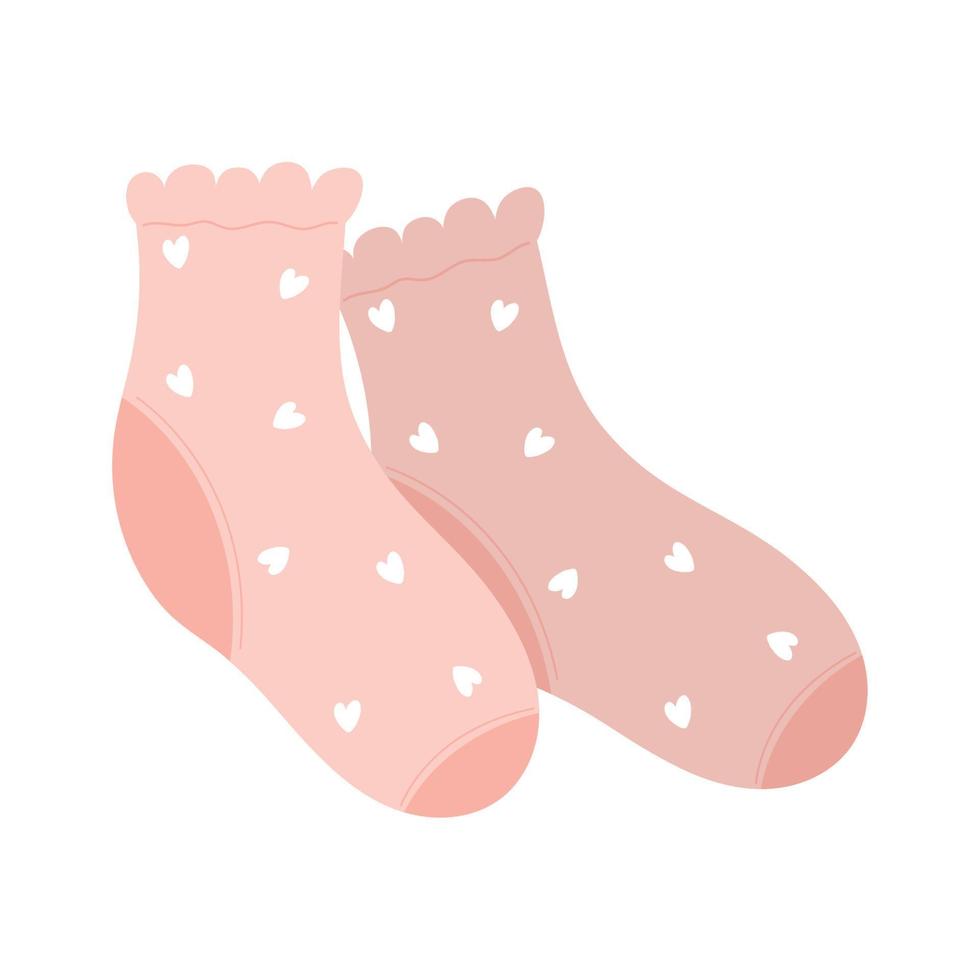 rosado calcetines par vector