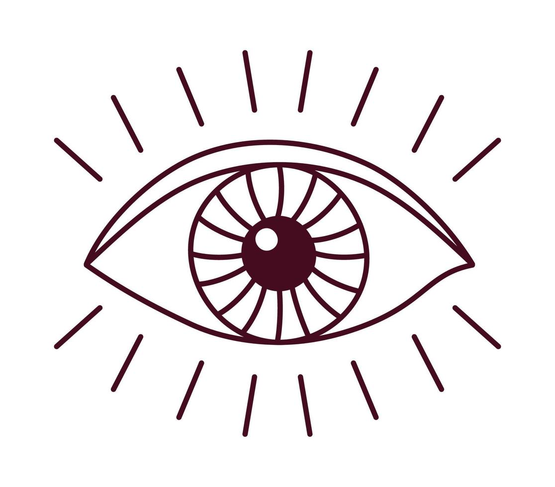 eye minimalist tattoo vector