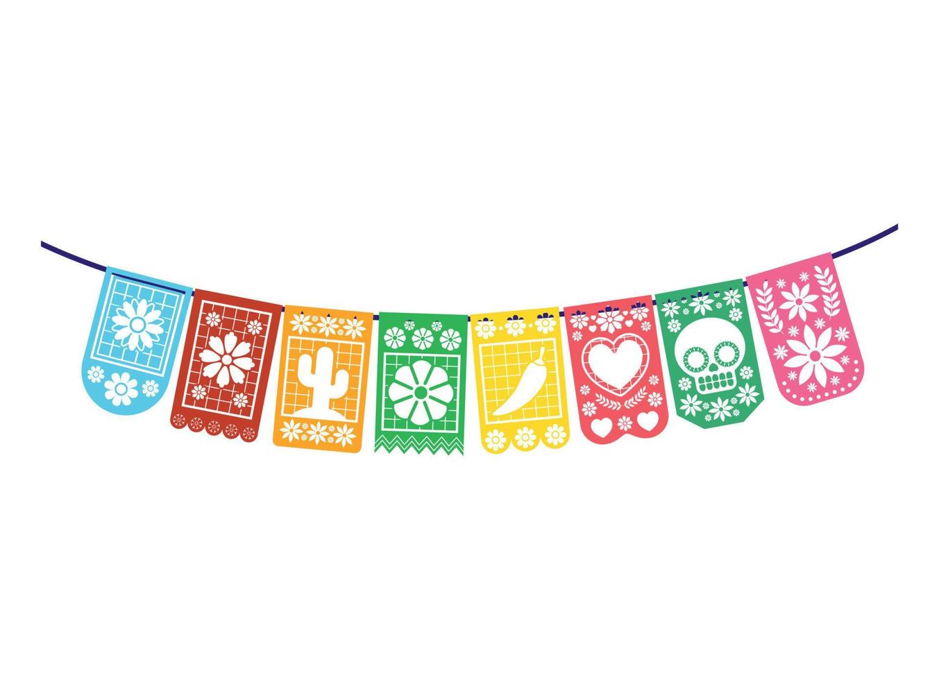 mexican garland design vector