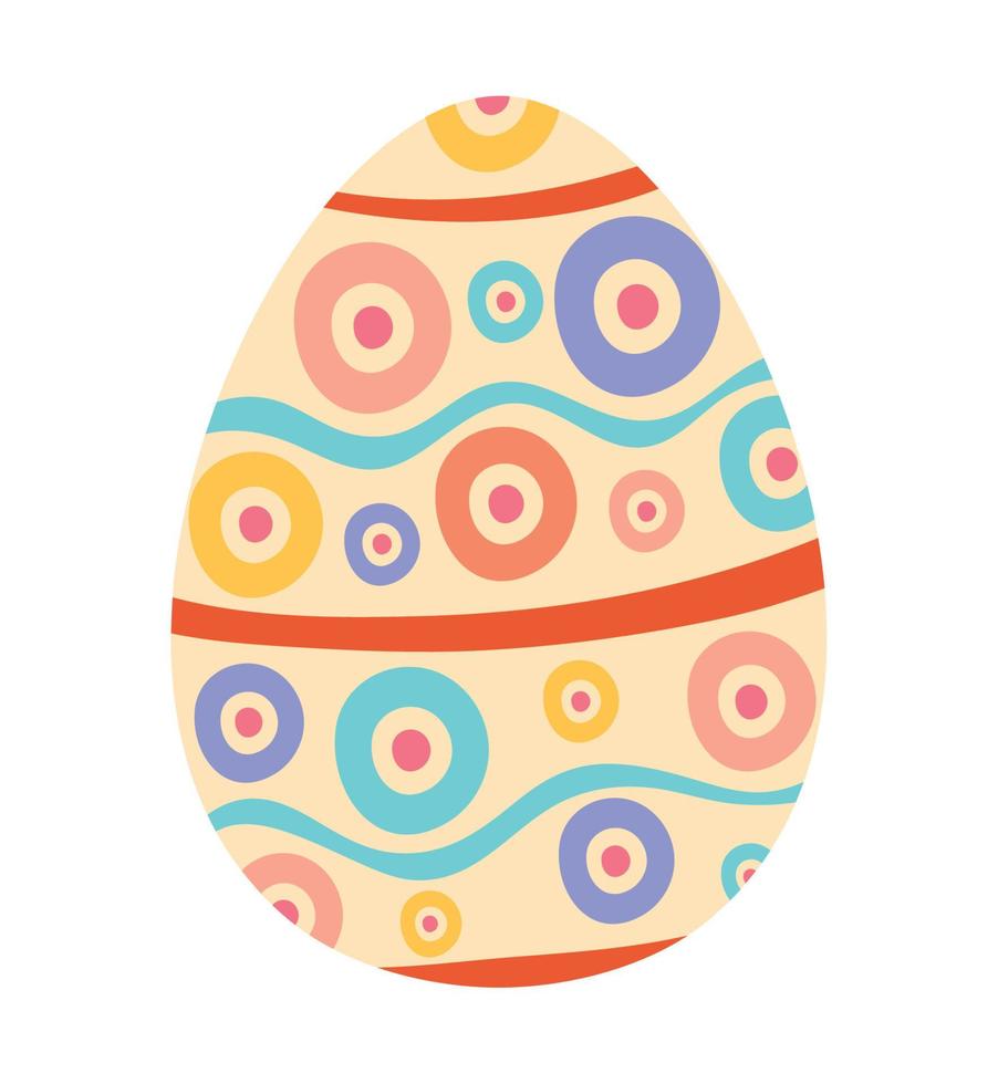 huevo de pascua decorado vector