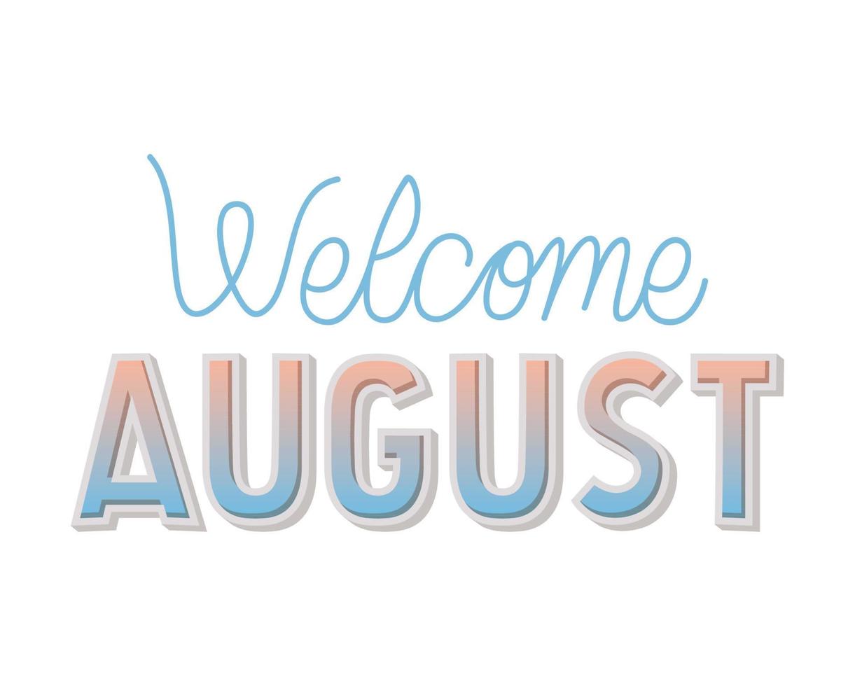 illustration of welcome august vector