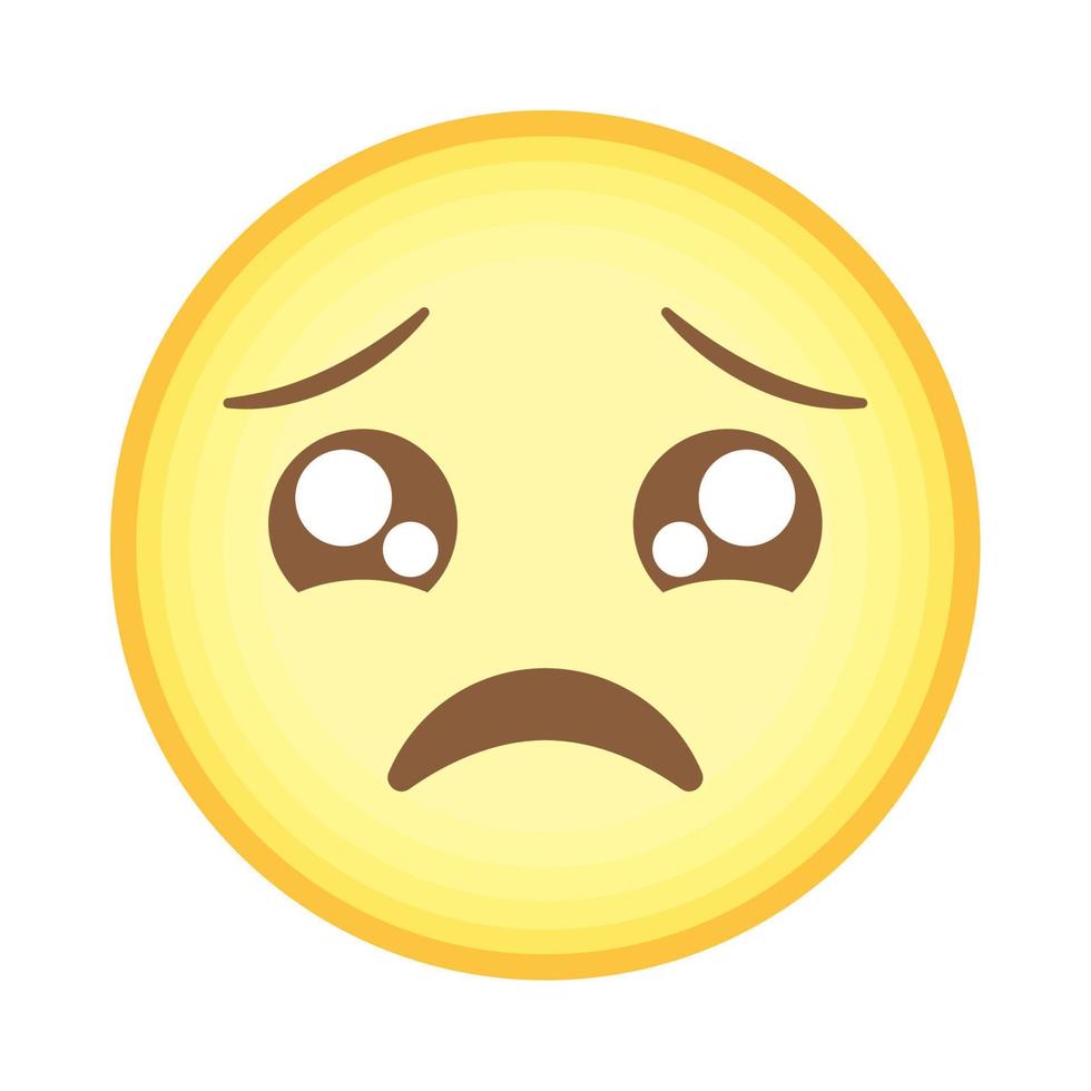 yellow emoji fearful vector