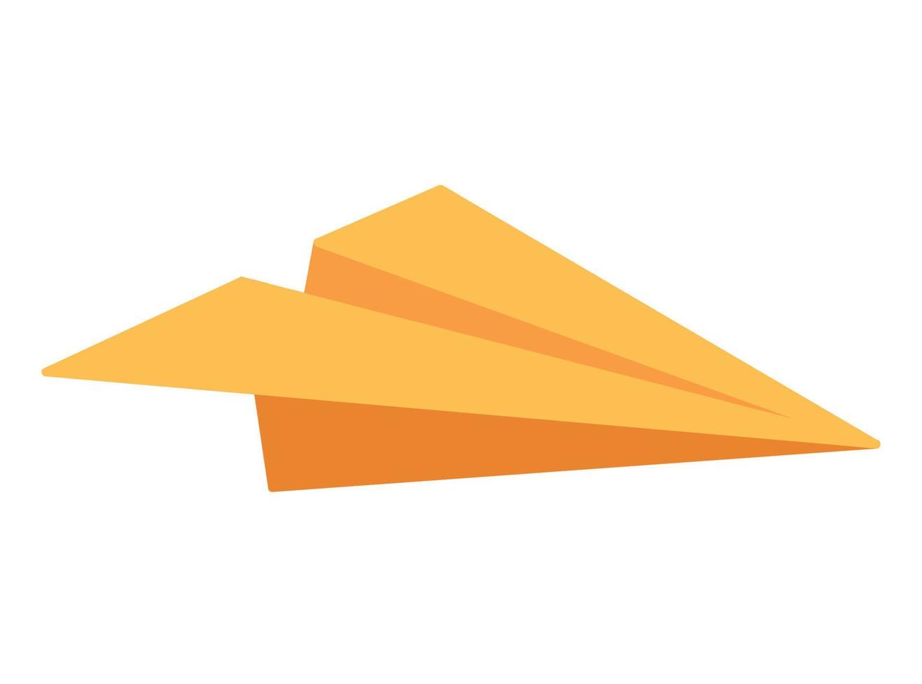 golden paper plane vector