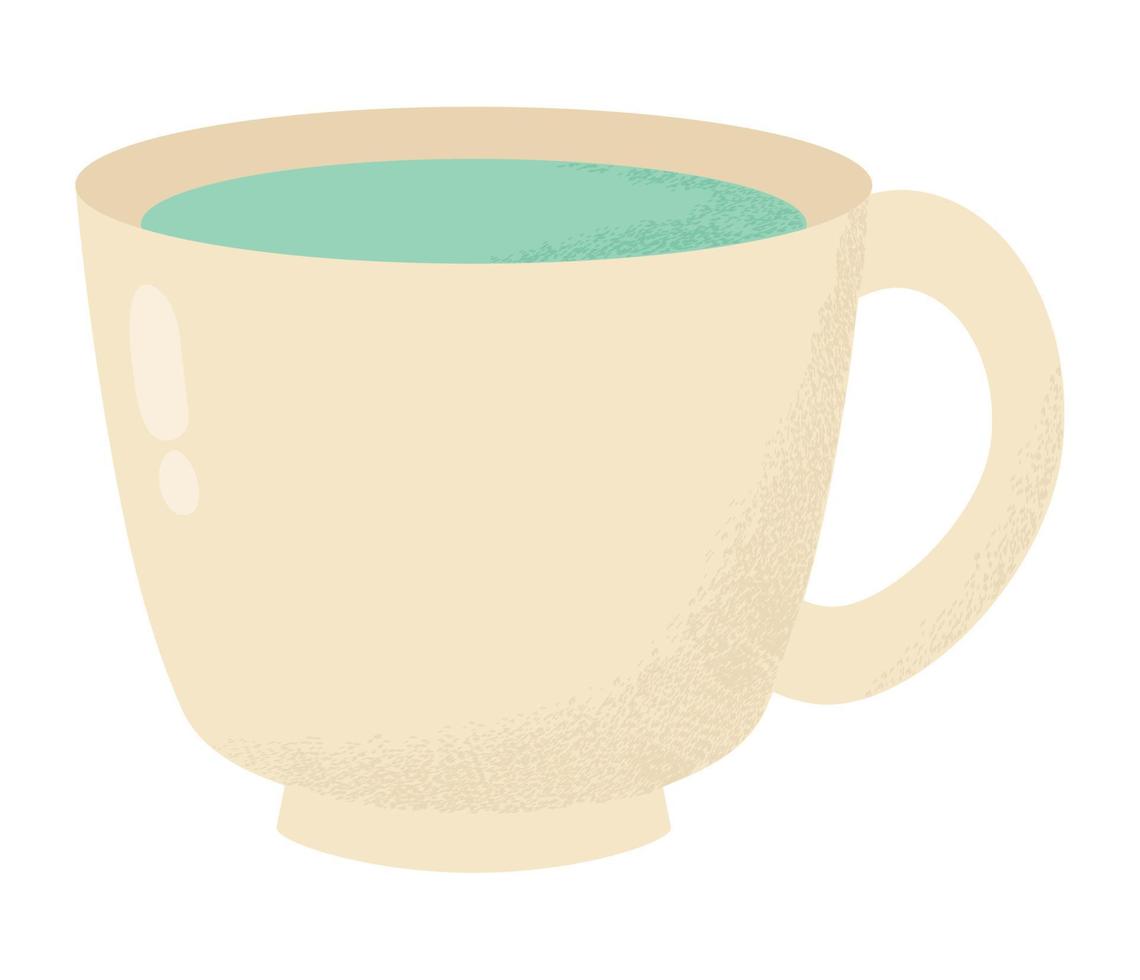 floral tea mug vector