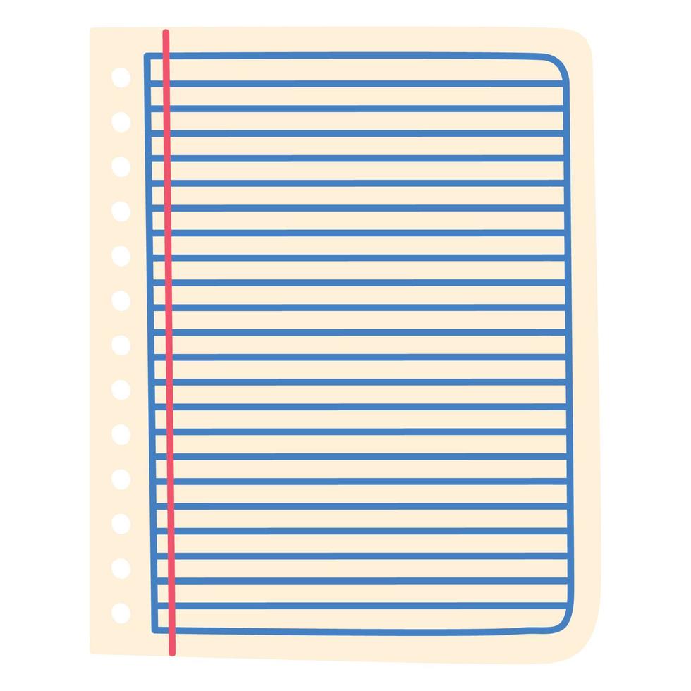 diseño de página de cuaderno vector