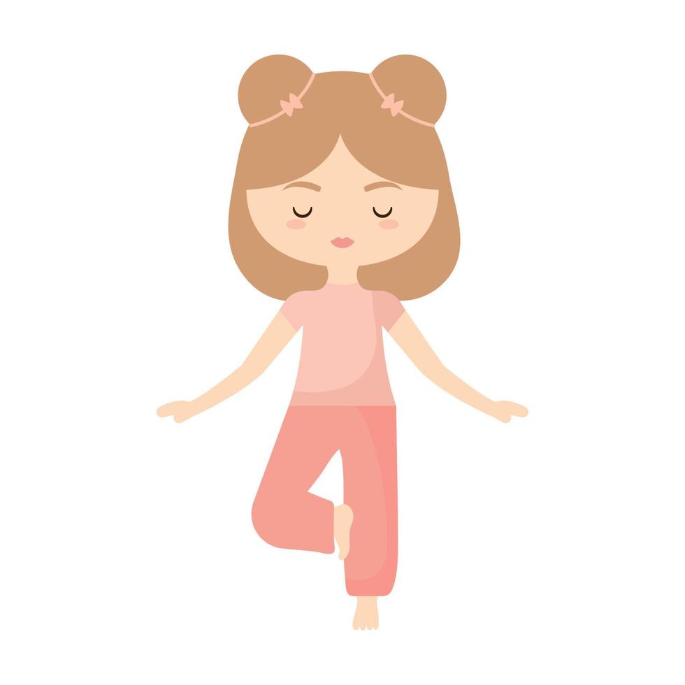 yoga niña diseño vector