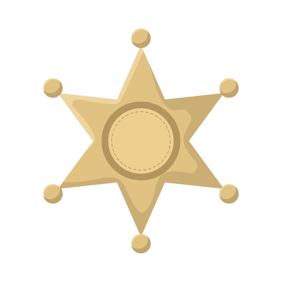 golden sheriff star vector