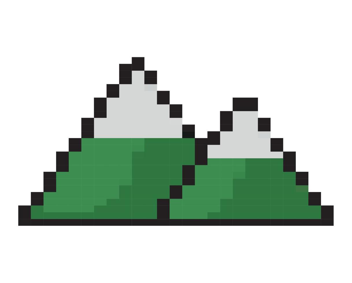 pixelated mountain design vector