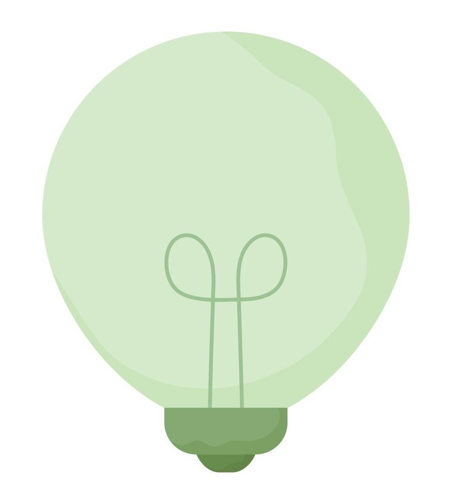 green light bulb vector