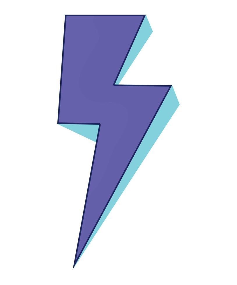 purple thunder design vector