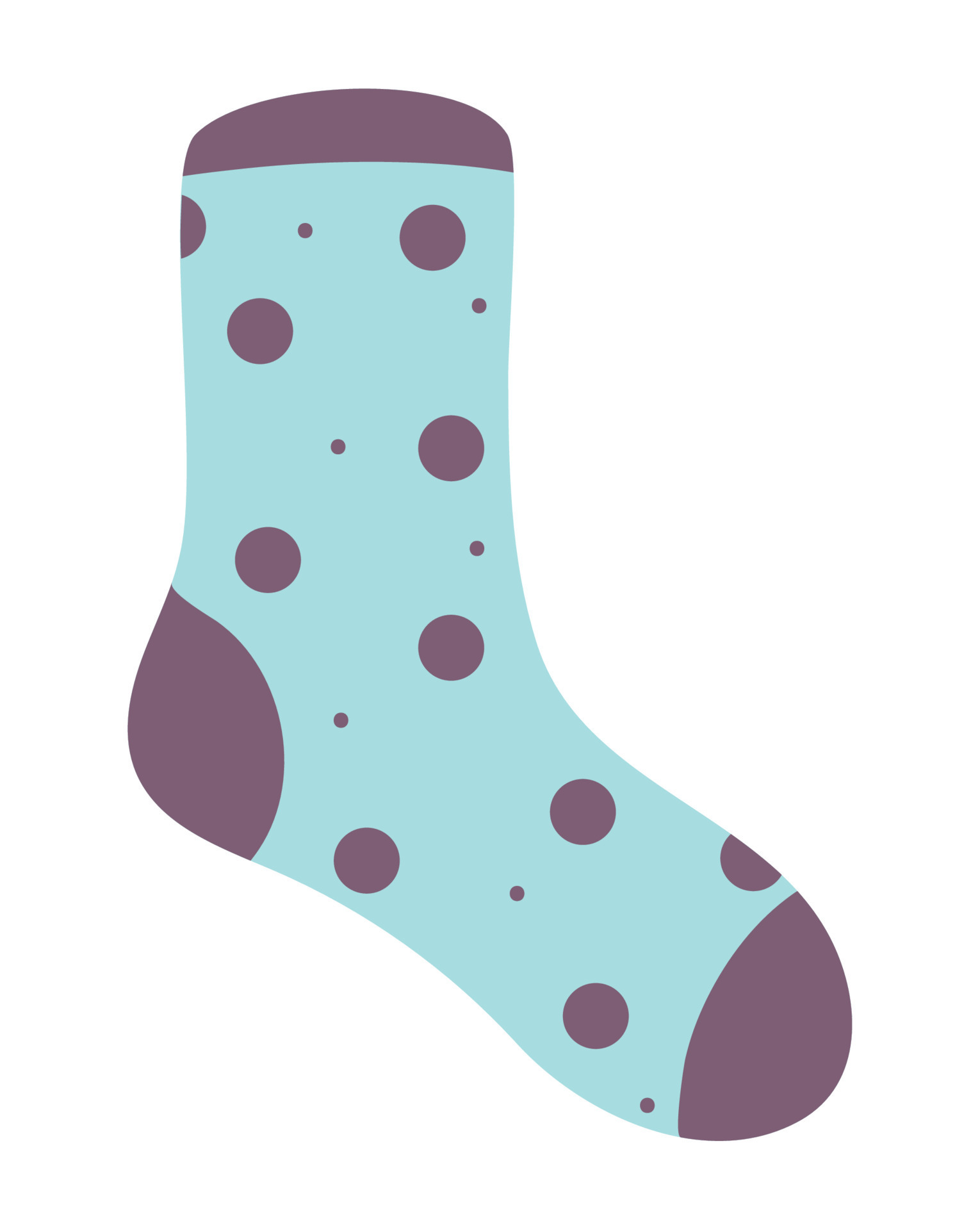 sock with dots 21382730 Vector Art at Vecteezy