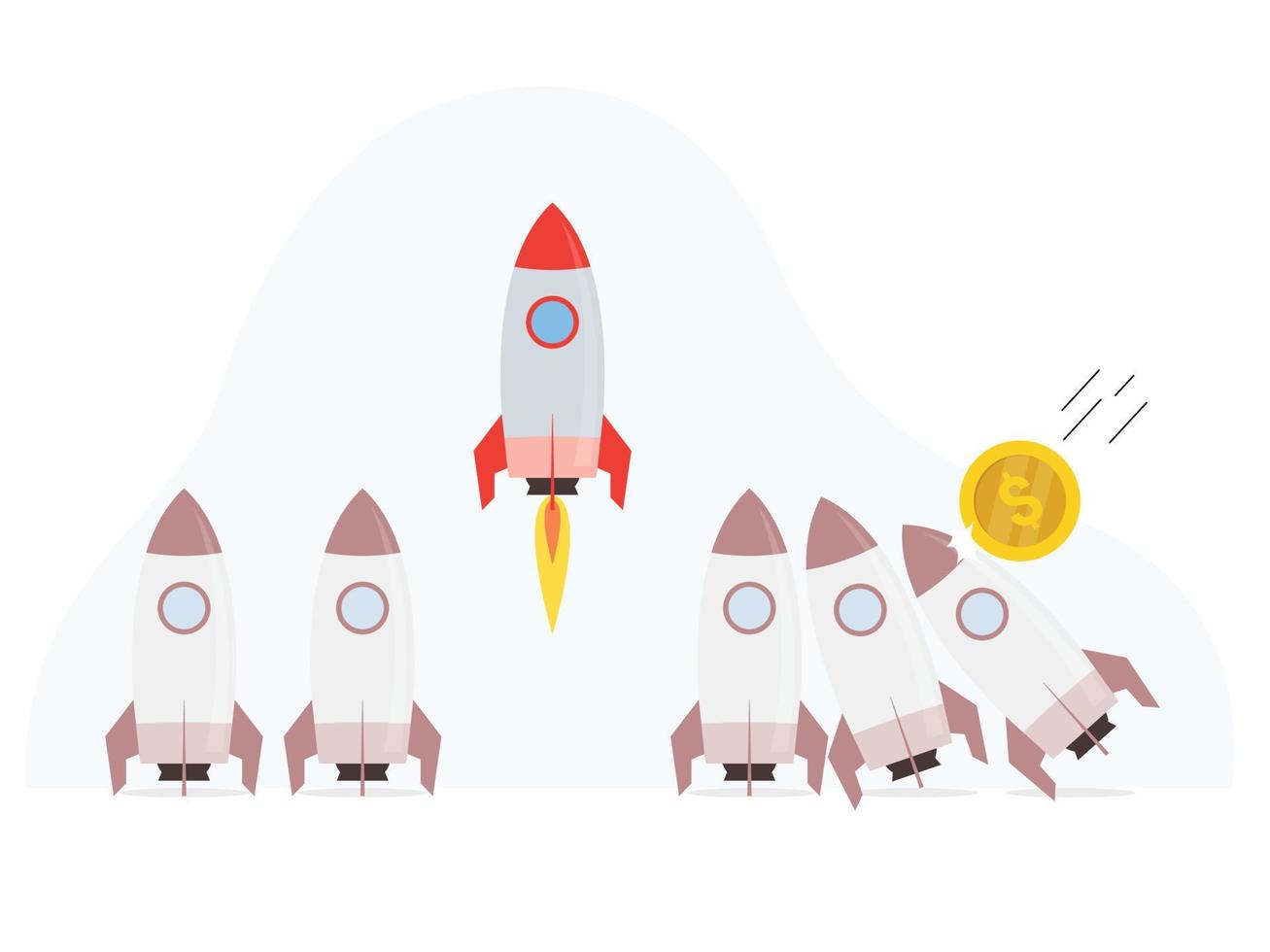 Stop domino effect or financial chain reaction collapse, market crash, banking collapse, economic recession vector