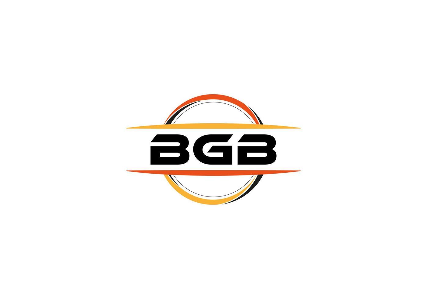 bgb letra realeza elipse forma logo. bgb cepillo Arte logo. bgb logo para un compañía, negocio, y comercial usar. vector