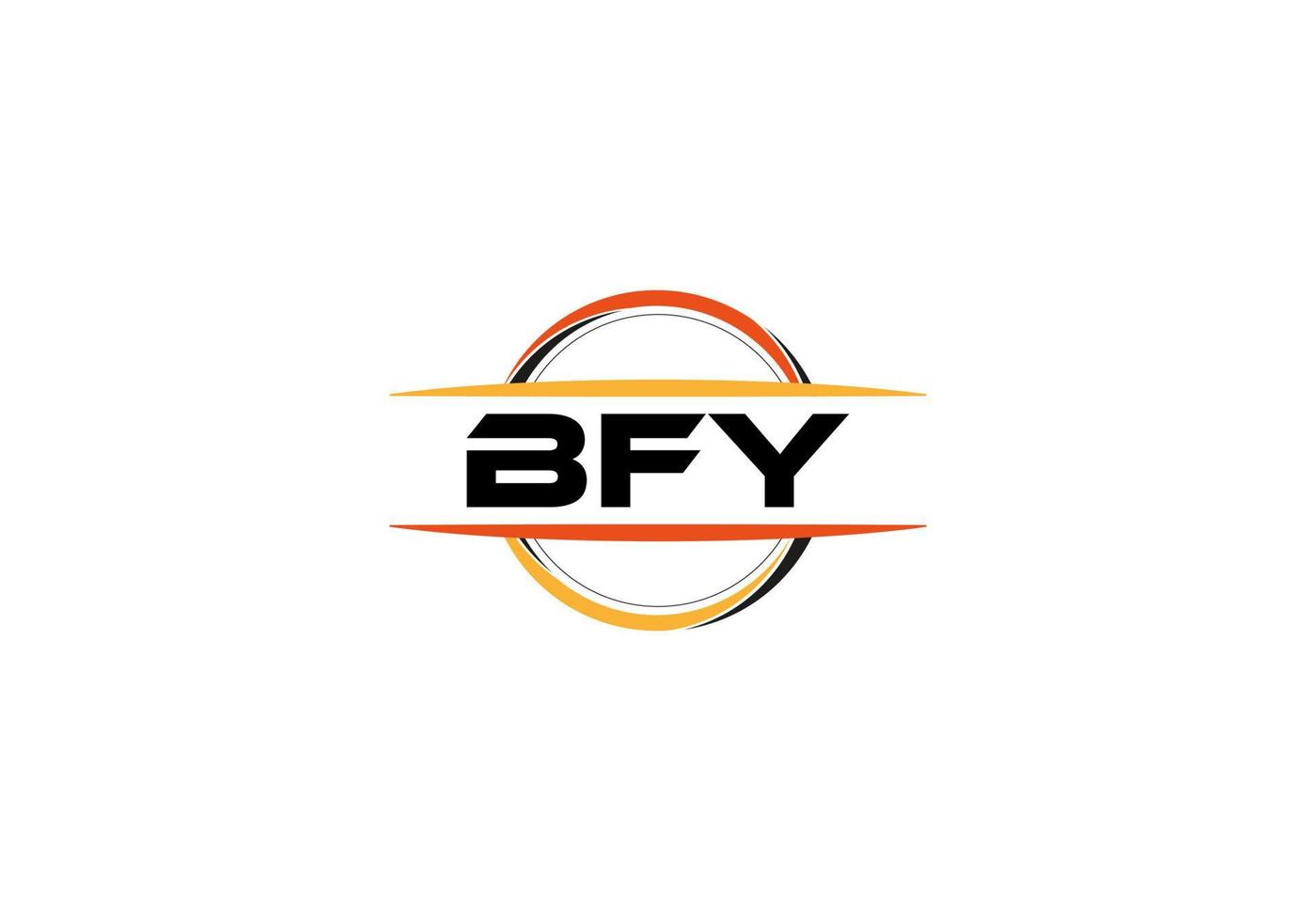 bfy letra realeza elipse forma logo. bfy cepillo Arte logo. bfy logo para un compañía, negocio, y comercial usar. vector