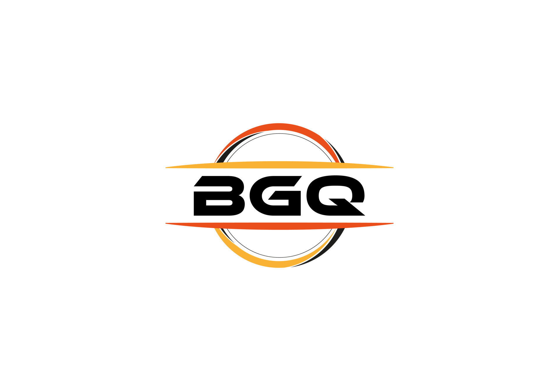 BGQ letter royalty ellipse shape logo. BGQ brush art logo. BGQ logo for ...