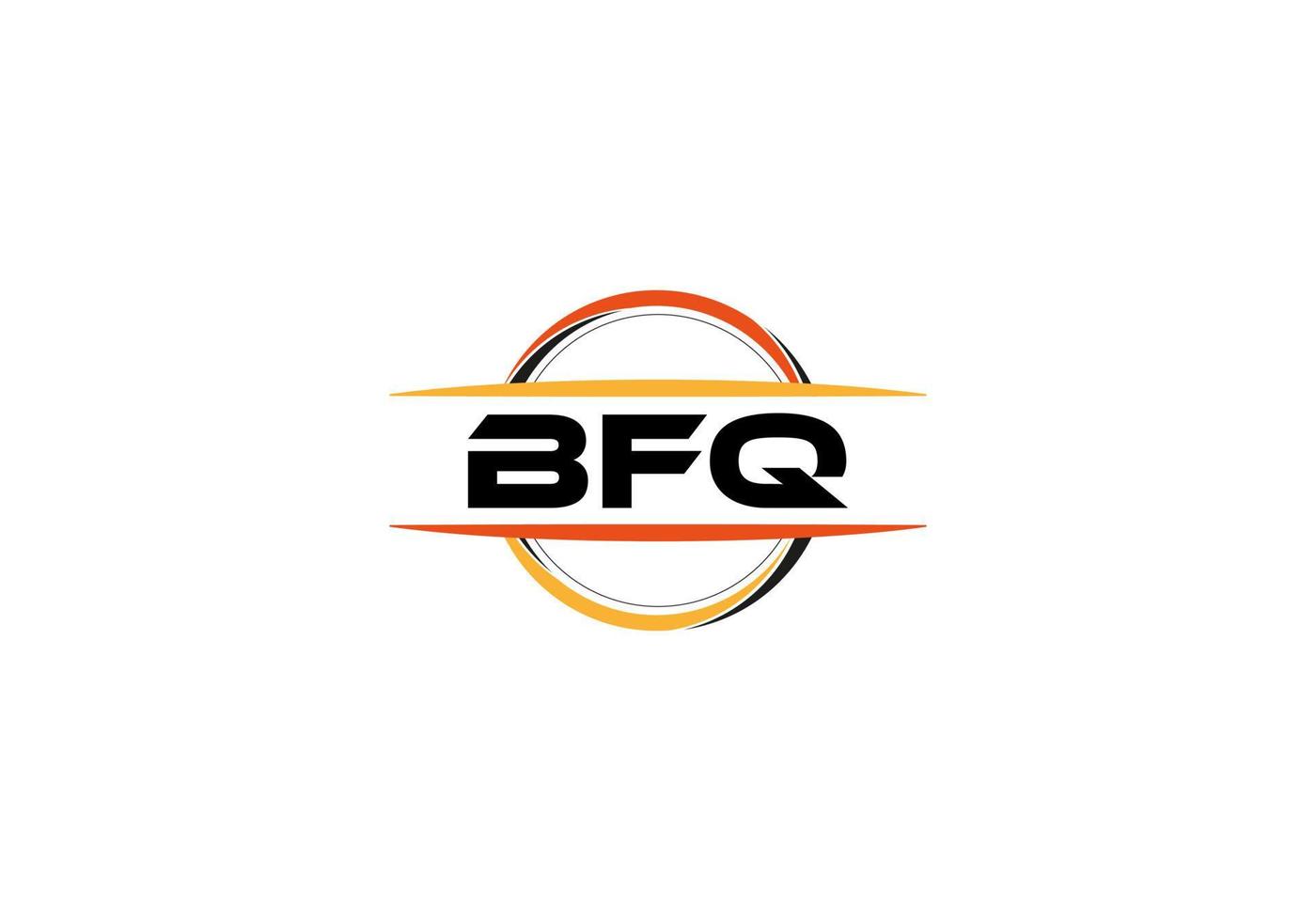 bfq letra realeza elipse forma logo. bfq cepillo Arte logo. bfq logo para un compañía, negocio, y comercial usar. vector