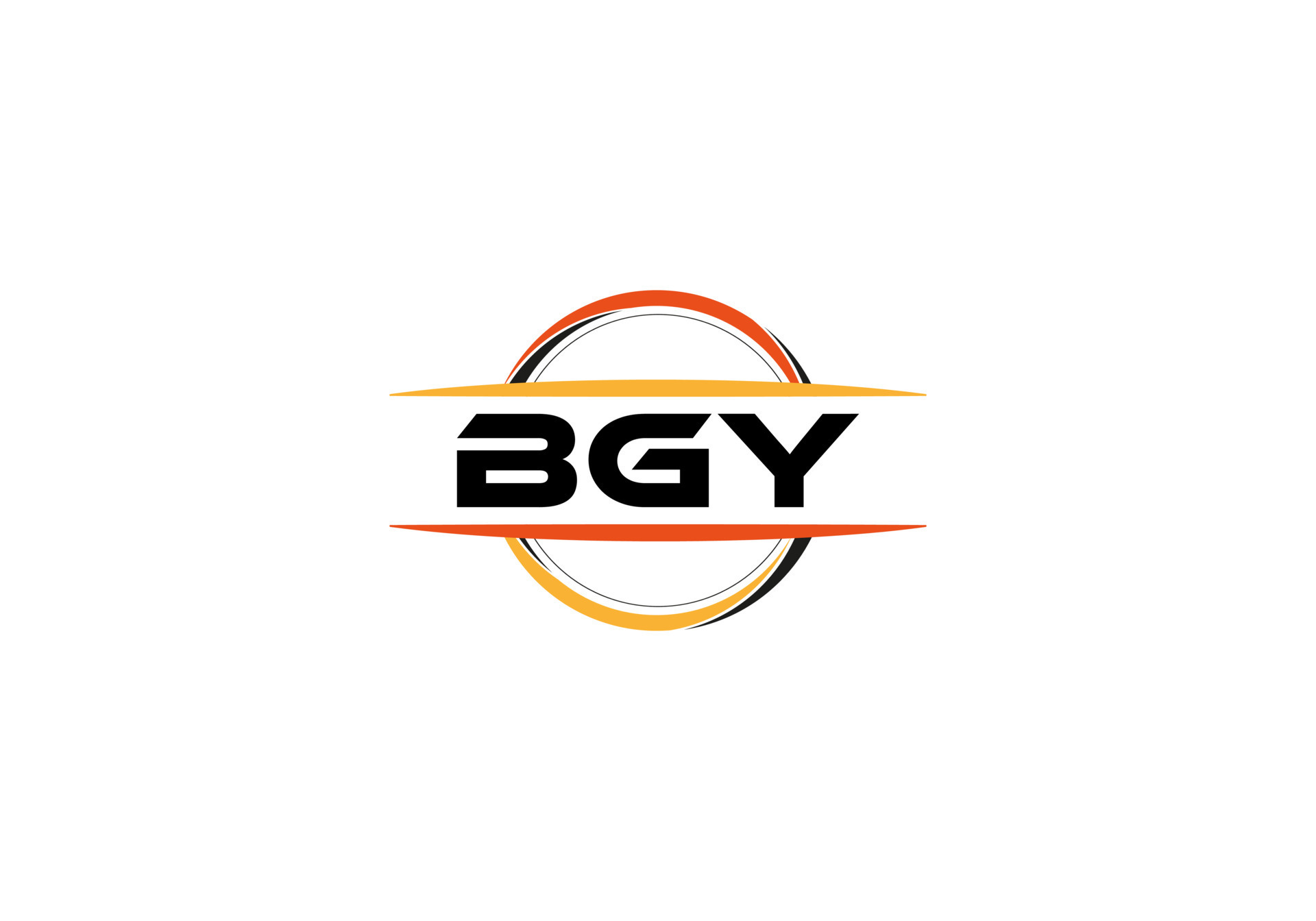 BGY letter royalty ellipse shape logo. BGY brush art logo. BGY logo for ...