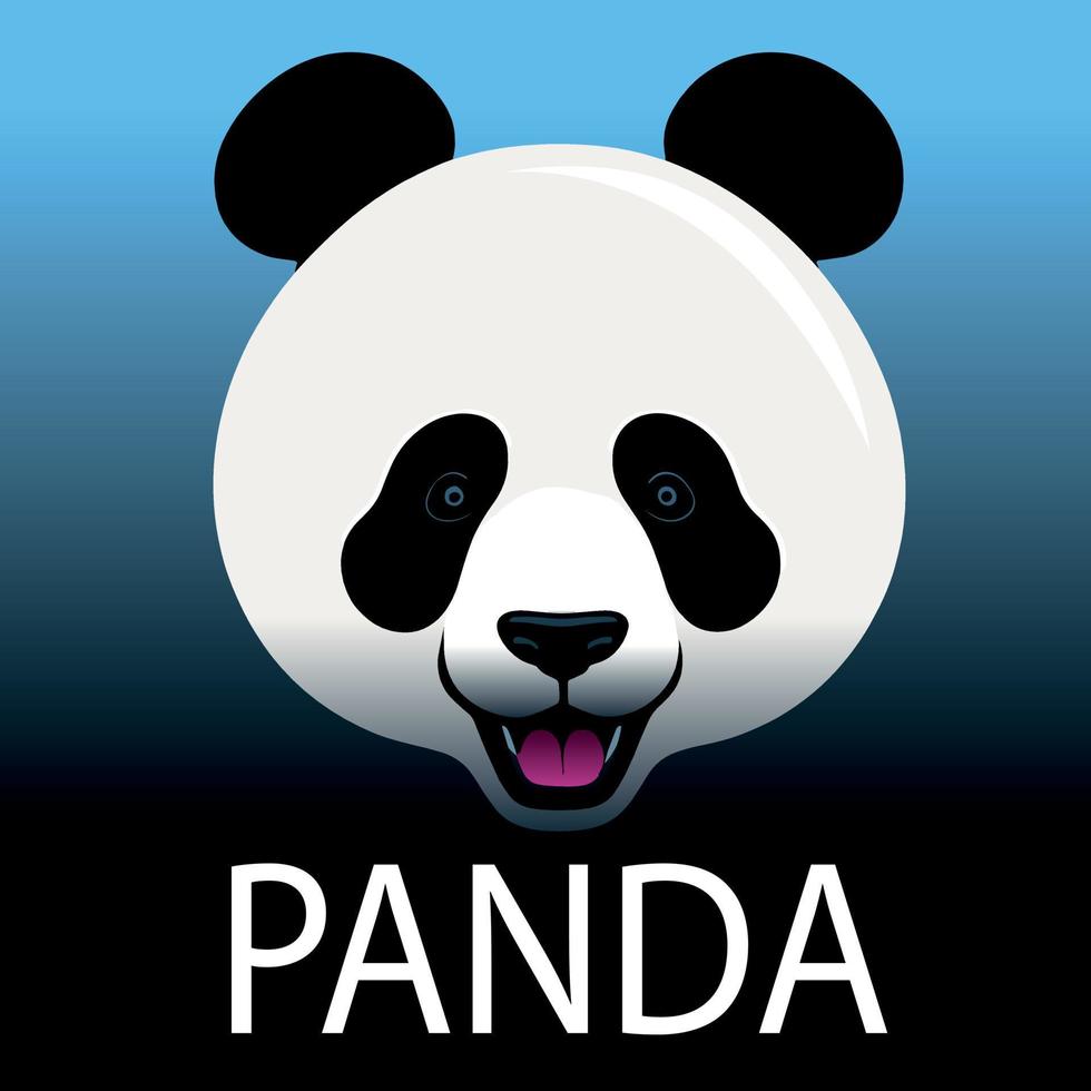 panda face LOGO vector