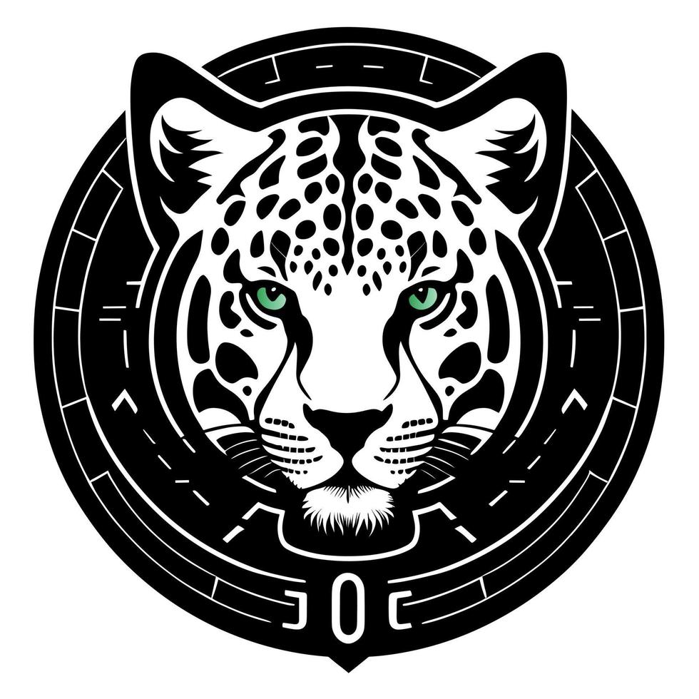 jaguares cabeza silueta vector