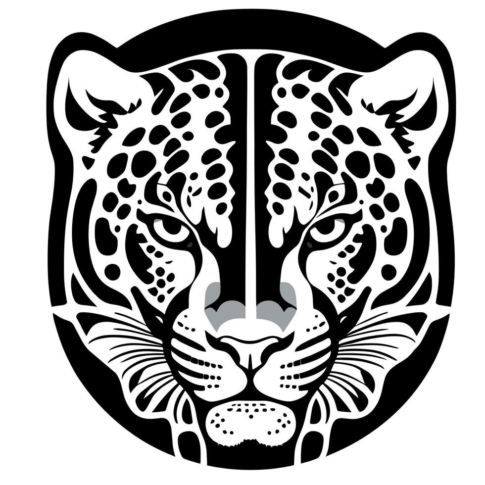 jaguares cabeza silueta vector