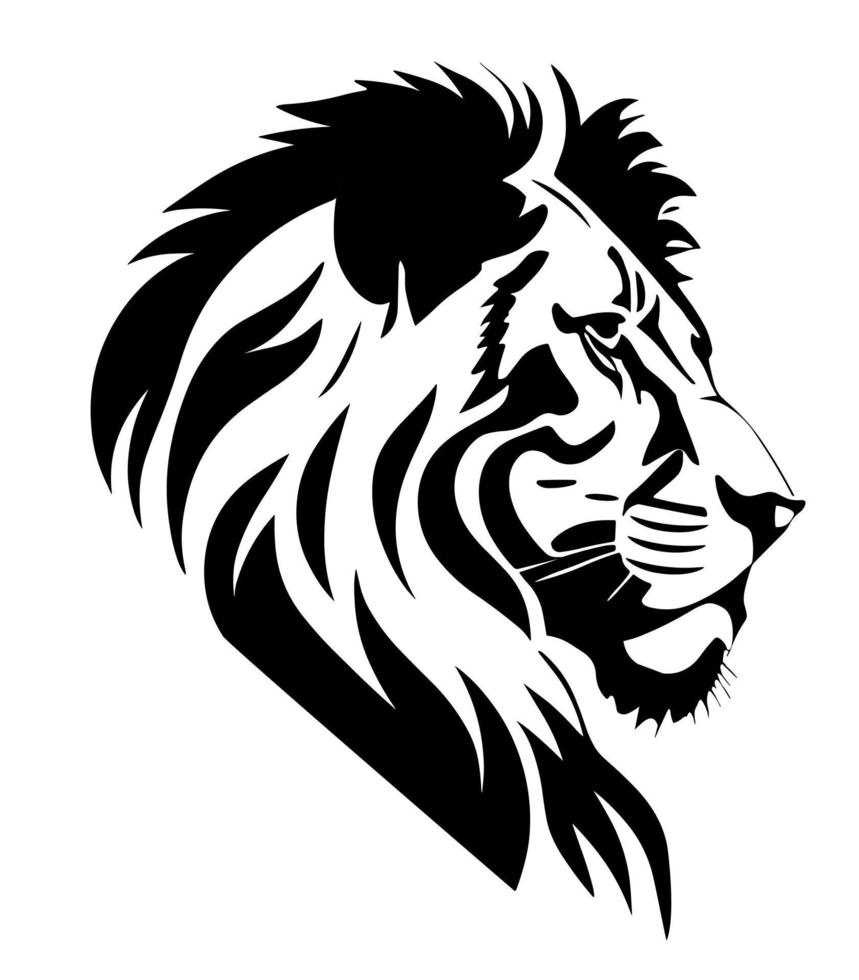 minimal lion business logo vector