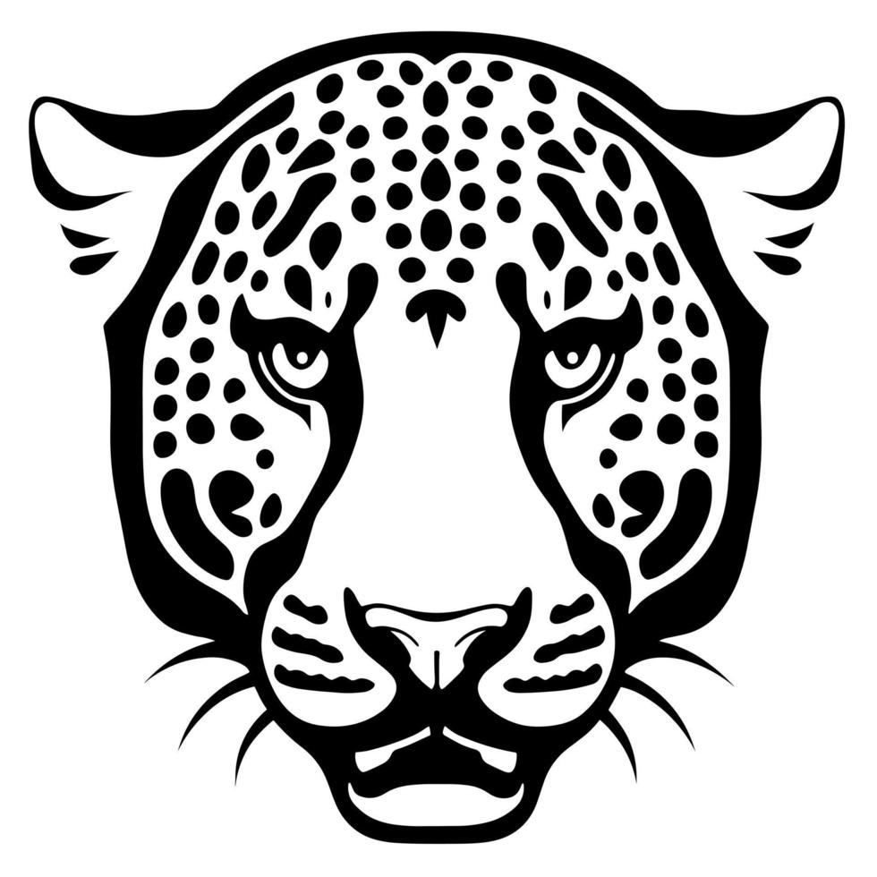 jaguares cabeza silueta vector