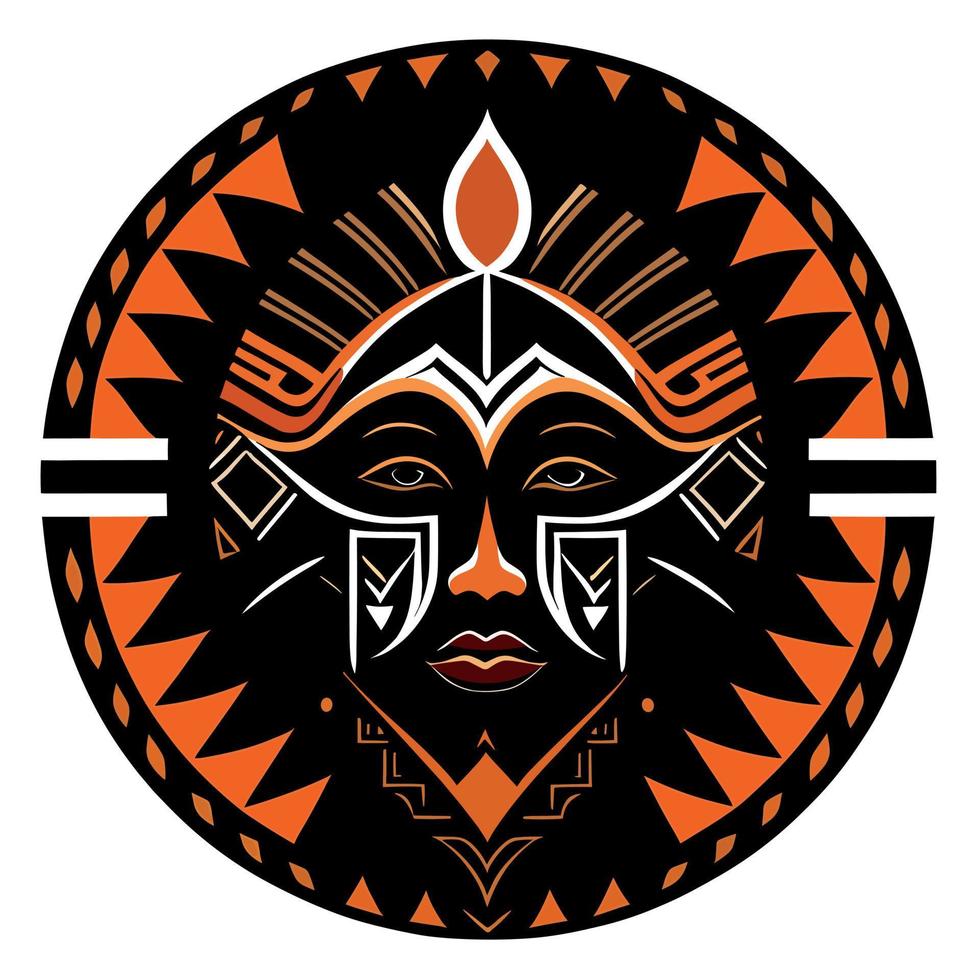 maori style tribal totem loho vector