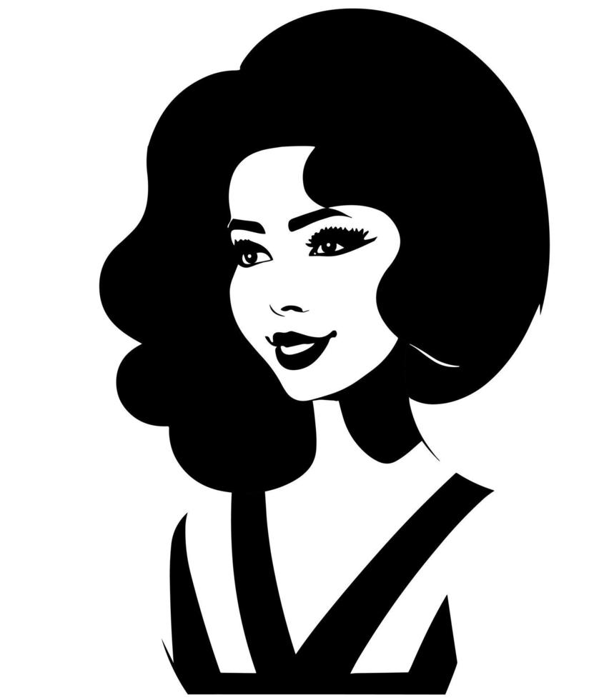 asian woman face silhouette vector