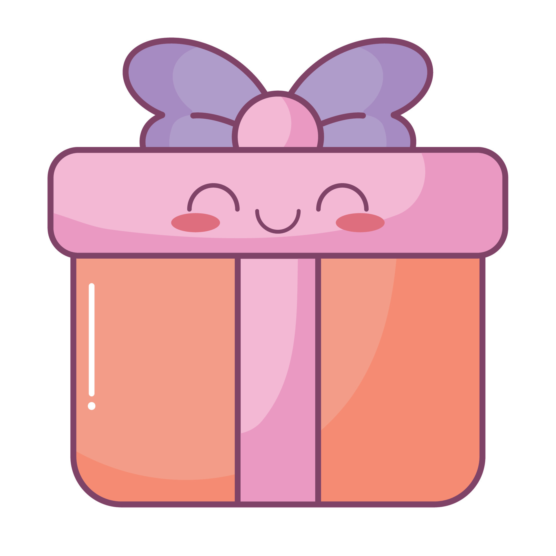 kawaii gift box 21383005 Vector Art at Vecteezy