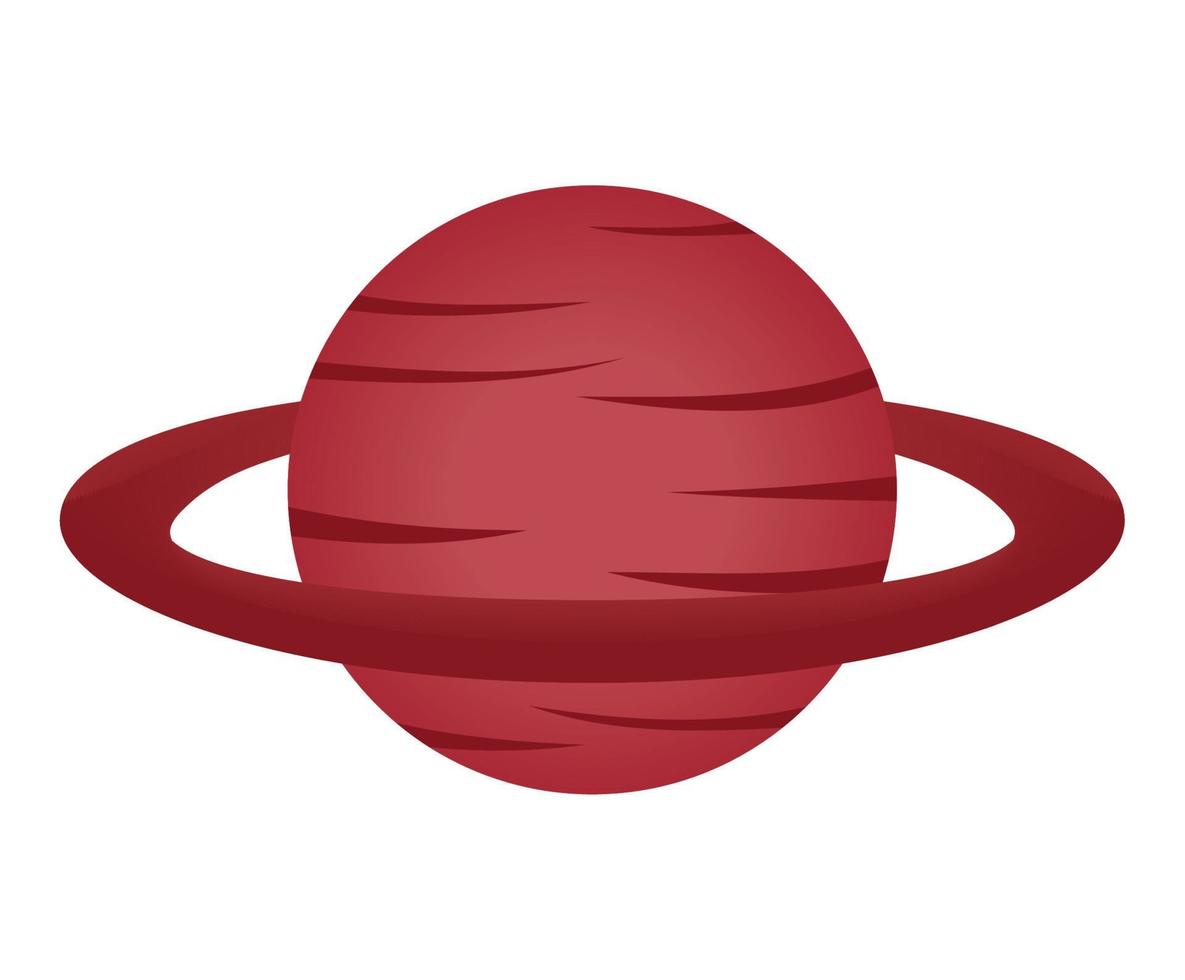 red saturn design vector
