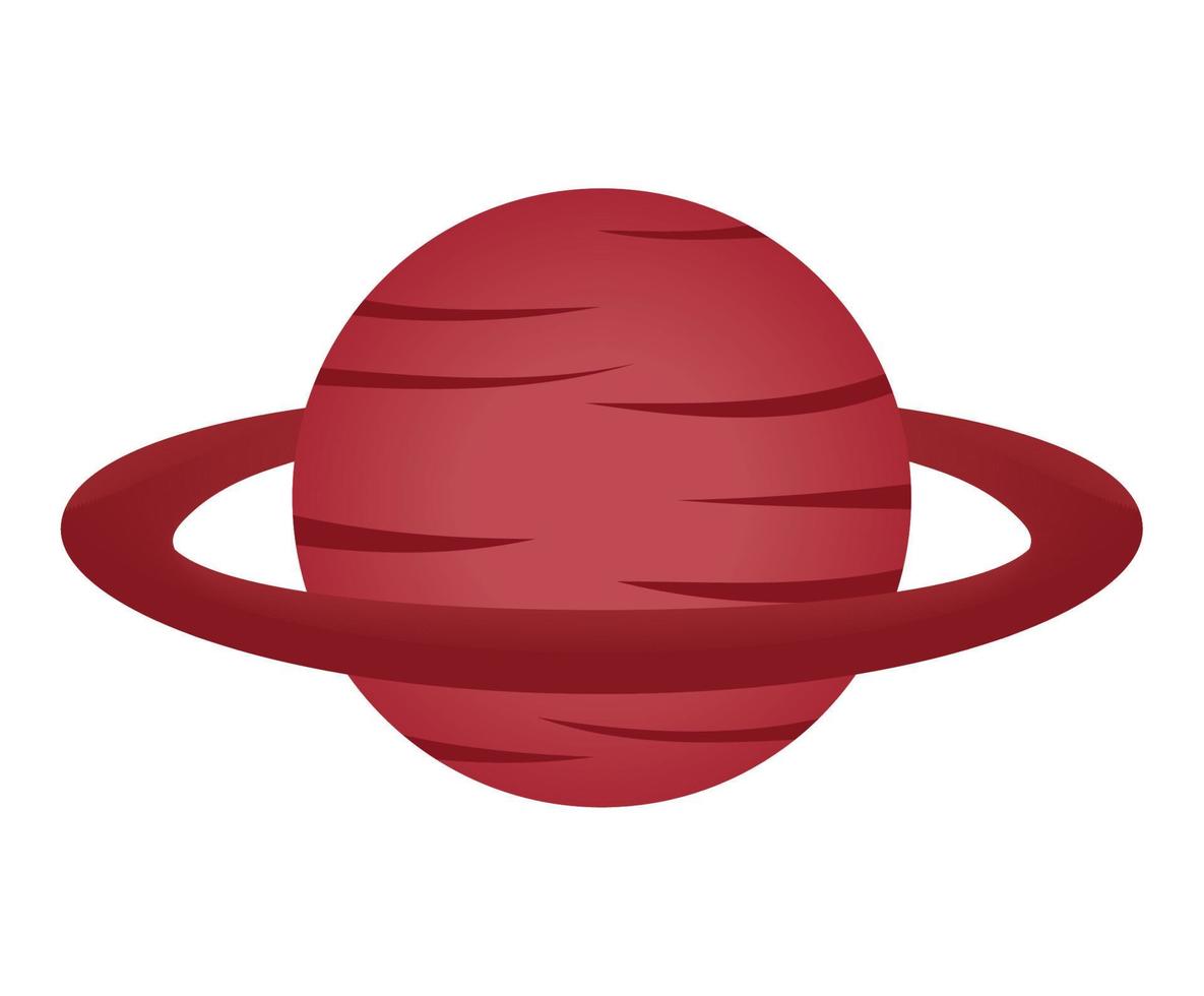 rojo Saturno diseño vector