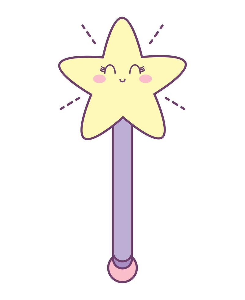 happy magic wand vector
