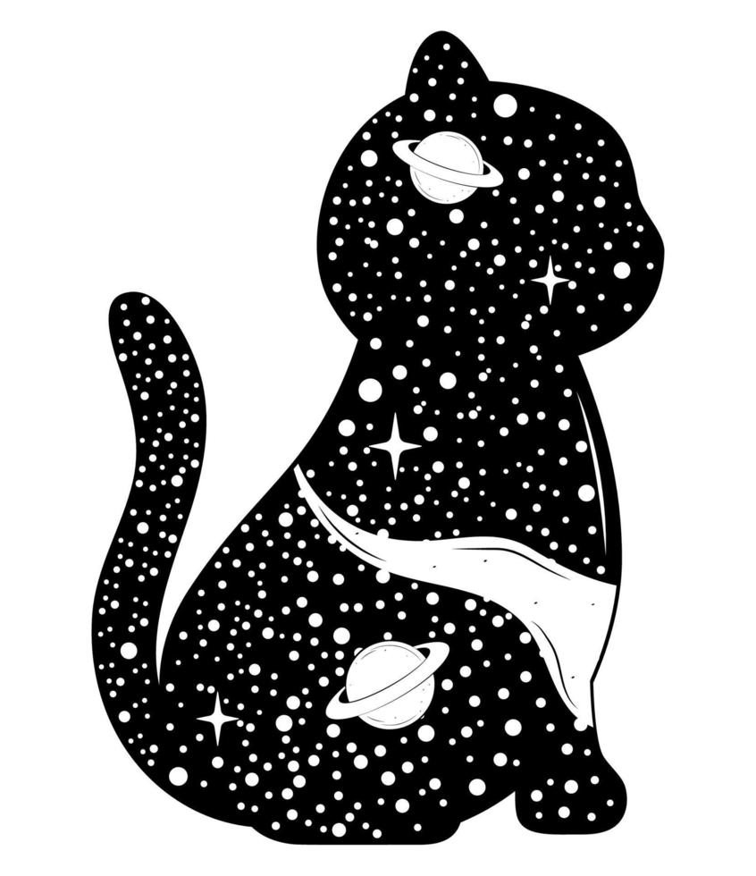 surreal cat design vector