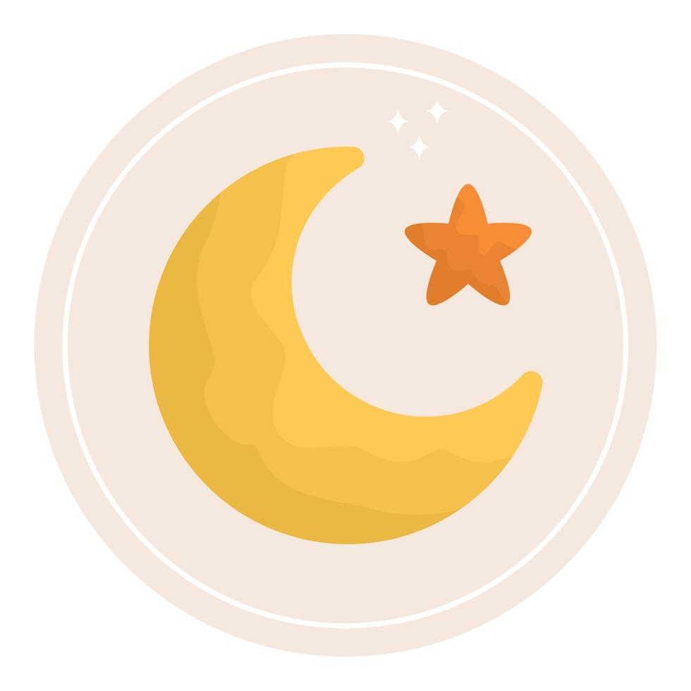 moon highlight design vector