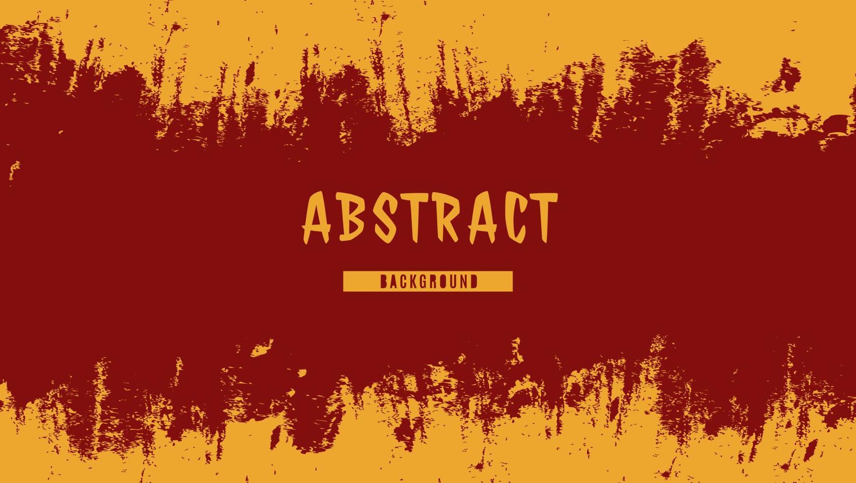Abstract Yellow Frame Grunge Texture In Red Background vector
