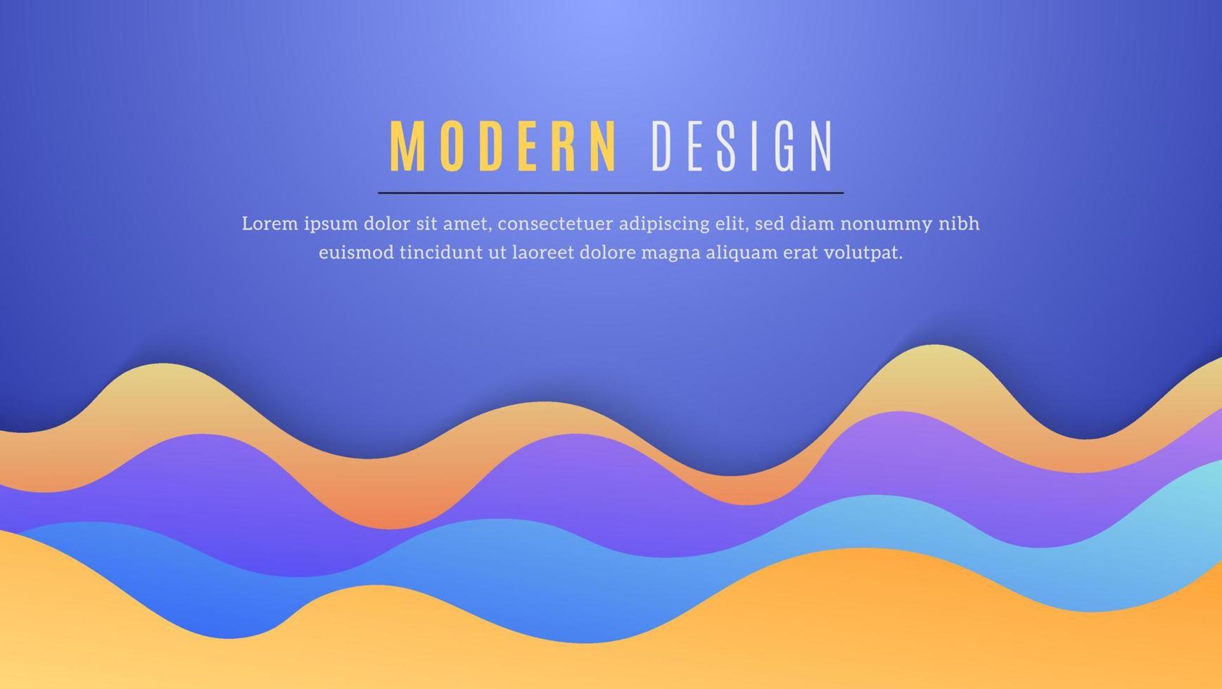 Abstract Modern Gradient Colorful Waves Shape Background Design vector