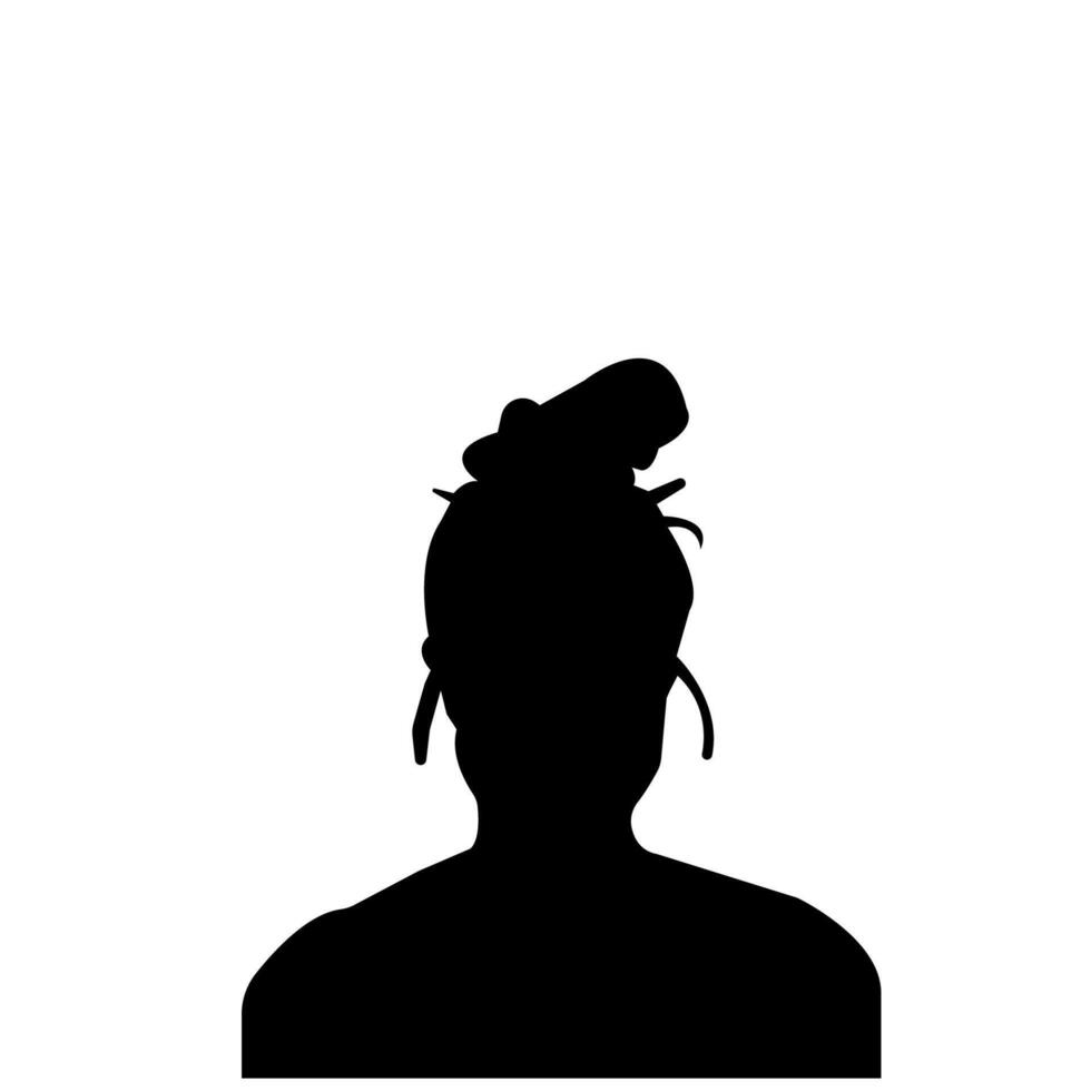 Black woman silhouette vector