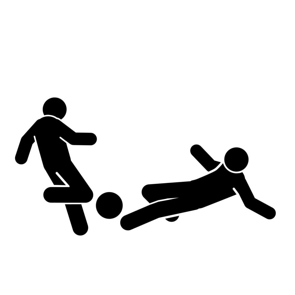 vector illustration of soccer players silhouette