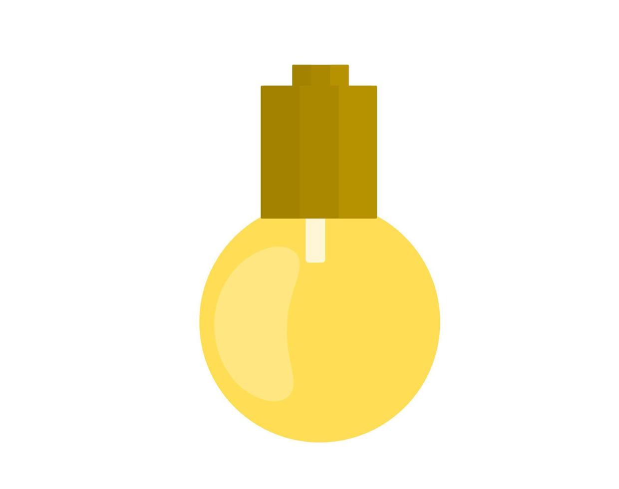 Light bulb icon. Flat illustration of light bulb vector icon for web